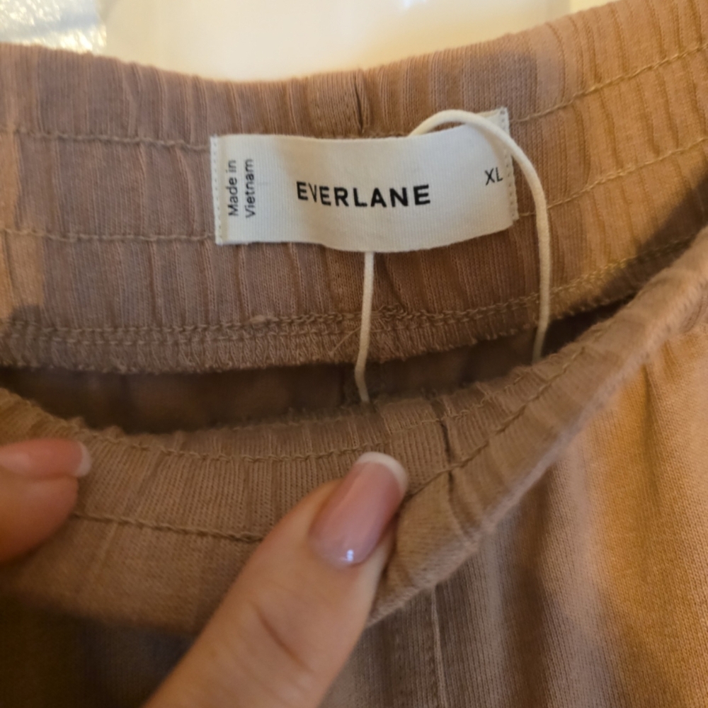 Everlane Pull On Organic Cotton High-Rise wide leg pants XL - Picture 3 of 6